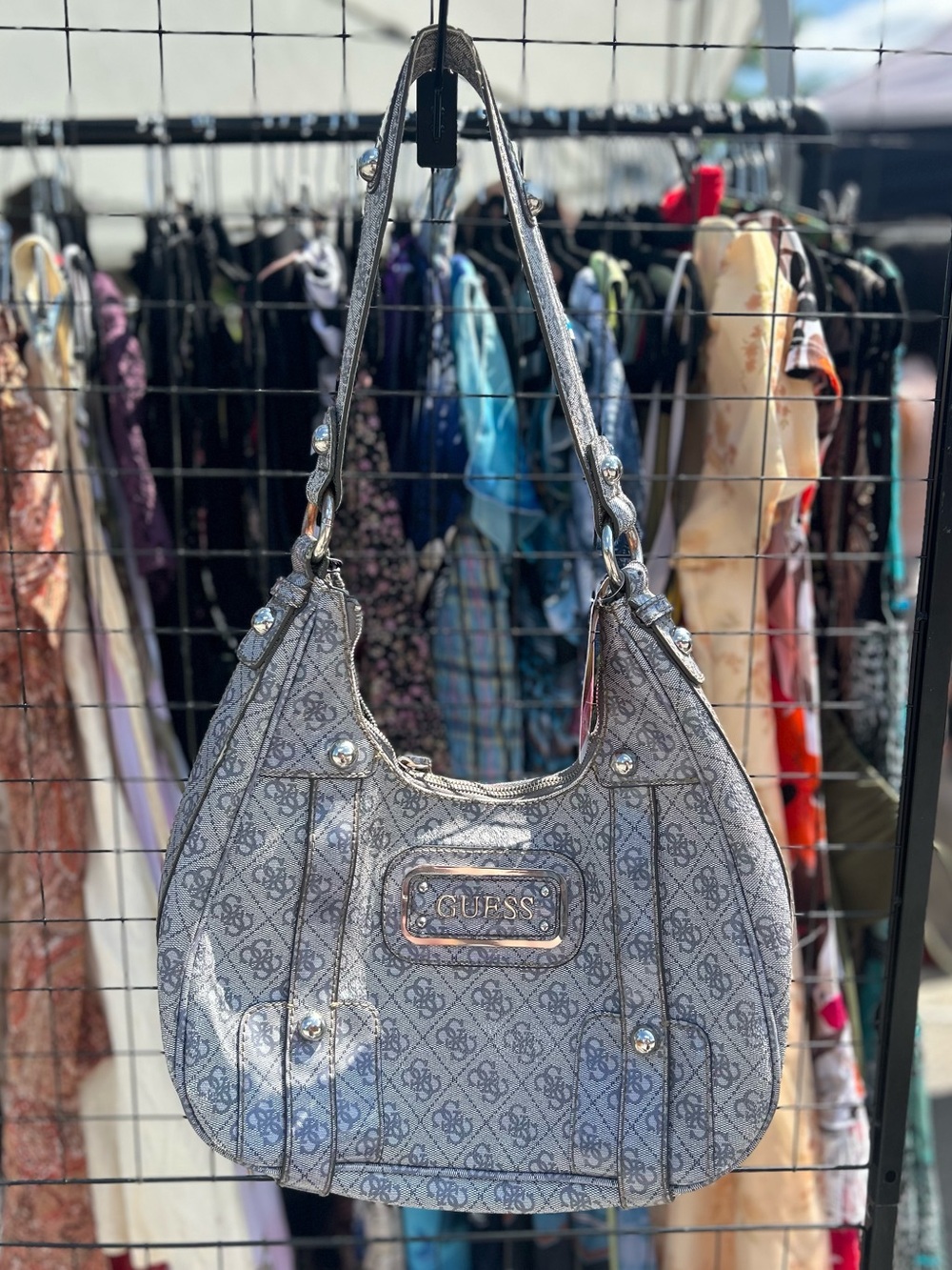Y2K Guess monogram shoulder bag
